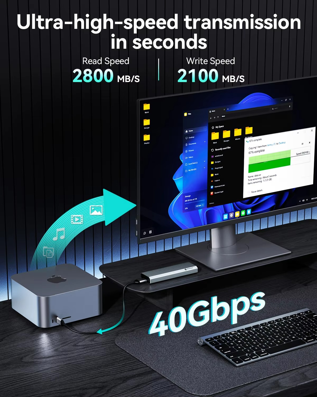 Yottamaster 40Gbps External Ha - đánh giá và giá Usb4 40Gbps External Ssd 8Tb